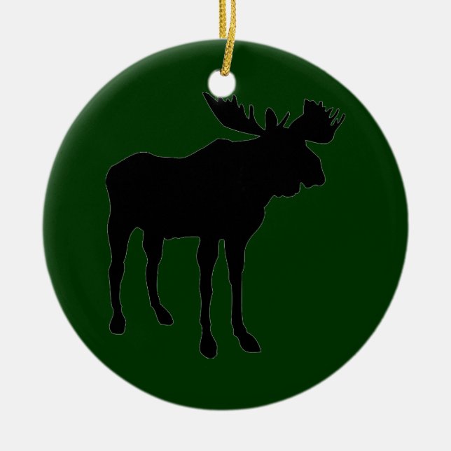 Mr. Moose Ceramic Ornament (Front)