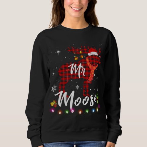 Mr Moose Matching Family Christmas Clothes Plaid P Sweatshirt