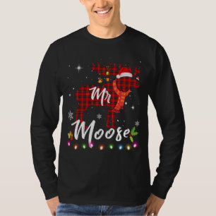 Mr Moose Matching Family Christmas Clothes Plaid P T-Shirt