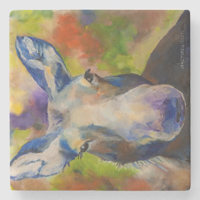 Mr. Moosey Moose Stone Coaster (Front)
