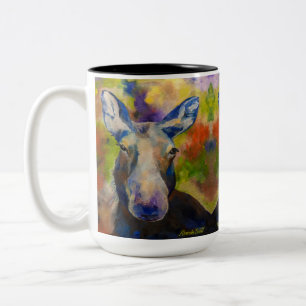 Mr. Moosey Moose Two-Tone Coffee Mug