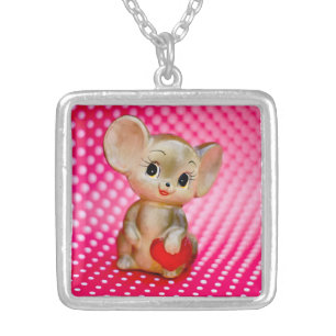 Mr. Mouse Silver Plated Necklace