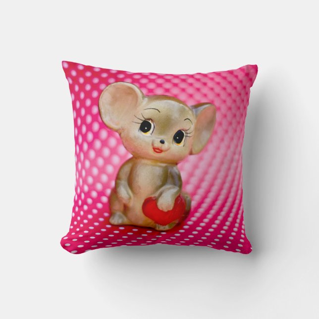 Mr. Mouse Throw Pillow (Front)