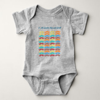 Mr. Moustache Hipster Pattern Baby Bodysuit