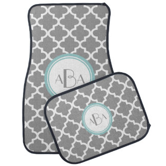 Mr. Moustache Hipster Pattern Car Floor Mat