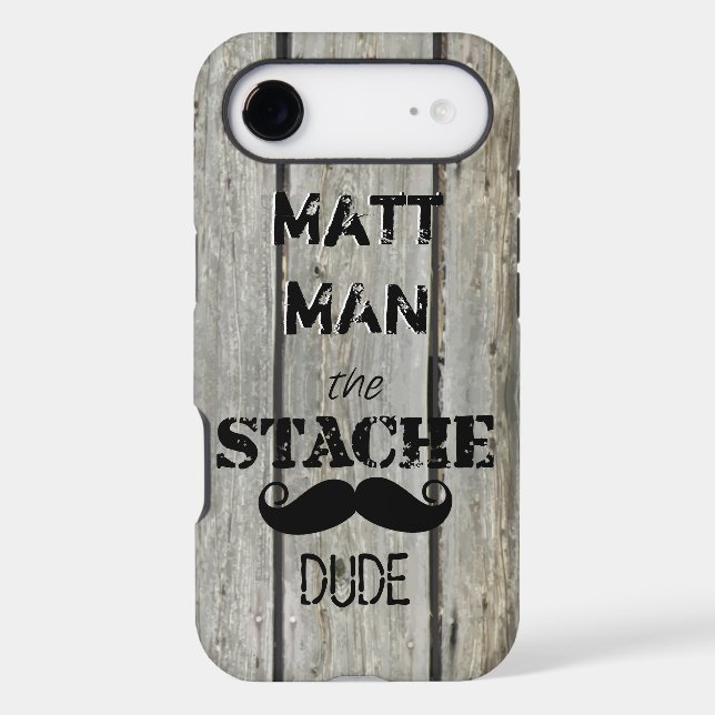 Mr. Moustache Hipster Pattern Case-Mate iPhone Case (Back)