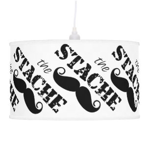 Mr. Moustache Hipster Pattern Ceiling Lamp