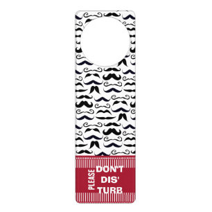 Mr. Moustache Hipster Pattern Door Hanger