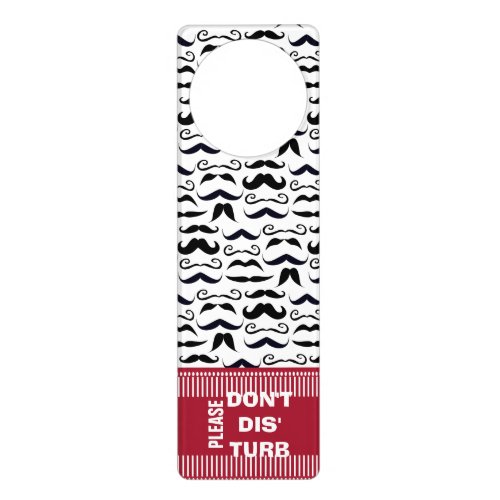 Mr Moustache Hipster Pattern Door Hanger