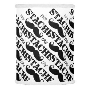 Mr. Moustache Hipster Pattern Lamp Shade