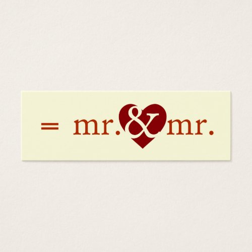Mr &amp; Mr Do the Math Tags Business Card