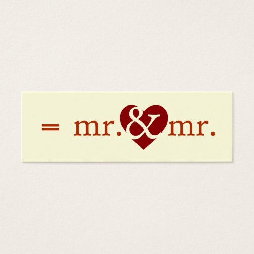 Customizable Mr &amp; Mr Do the Math Tags Business Card