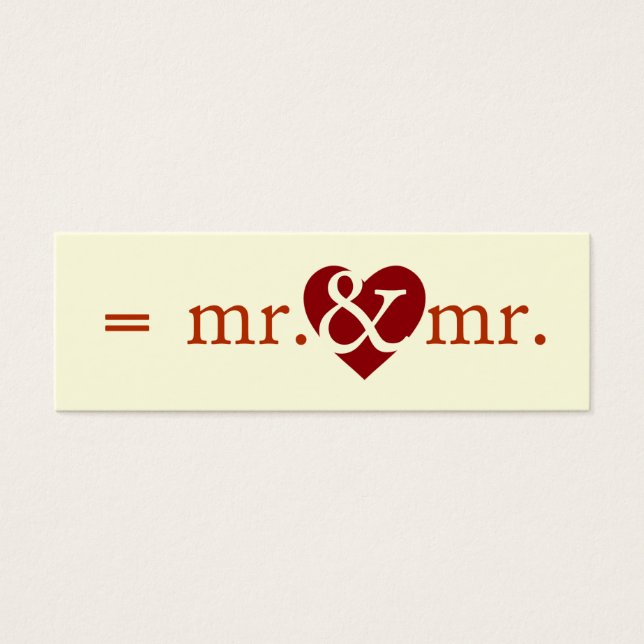 Mr & Mr Do the Math Tags (Front)