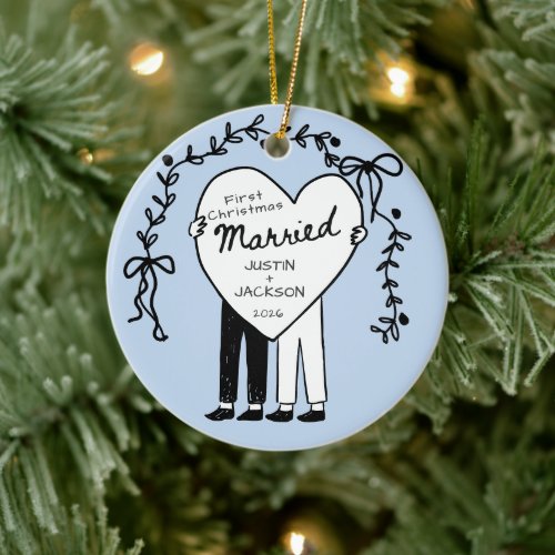 Mr & Mr First Christmas Ornament