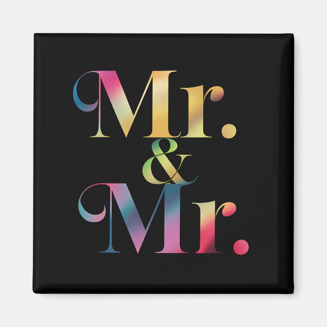 Mr. & Mr. Gay Bachelor Party Gay Marriage  Magnet (Front)