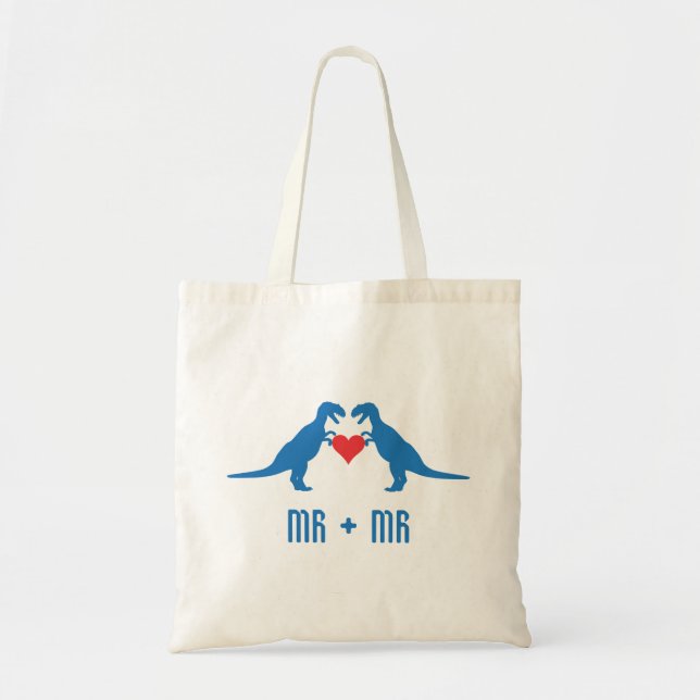 Mr+Mr - Love is Love Dinosaurs Tote Bag (Front)