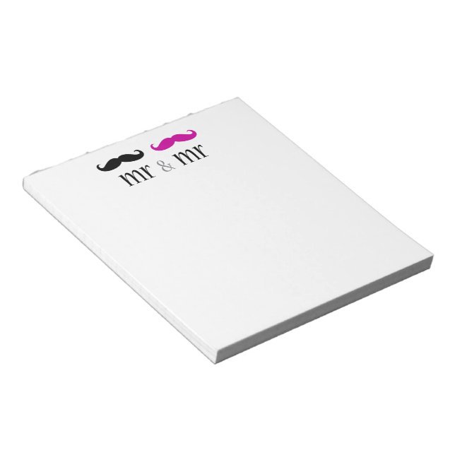 Mr. & Mr. Mustache Notepad (Angled)