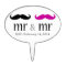 Mr & Mr Mustache Wedding Cake Topper