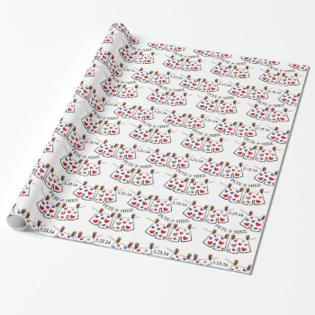 Mr. & Mr. Personalized Gay Wedding Gift Wrap by PetitePaperie at Zazzle