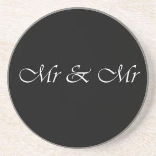 Mr & Mr Sandstone Coaster