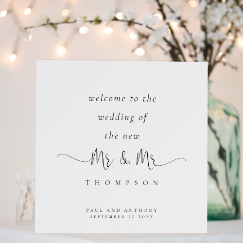 Mr Mr Script Symbol Gay Welcome Wedding Foam Board