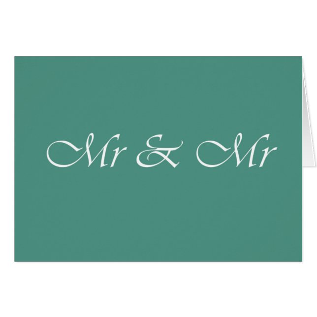 Mr & Mr Typography Cards (Front Horizontal)