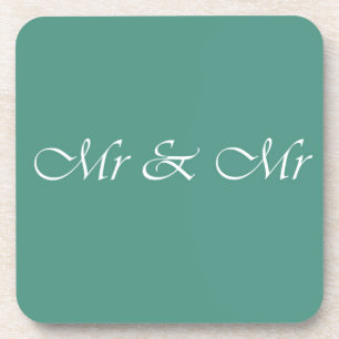 Mr & Mr Typography Coaster