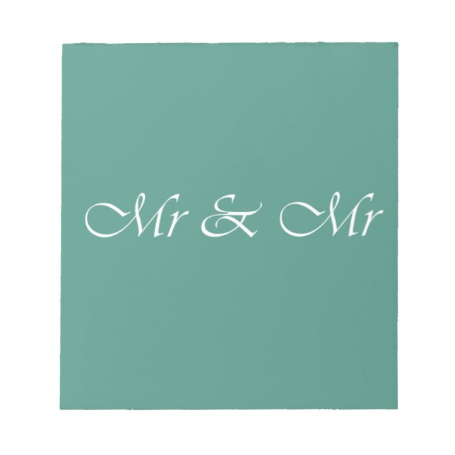 Mr & Mr Typography Notepad (Front)