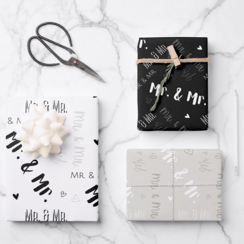Mr  Mr Wedding  Wrapping Paper Sheets
