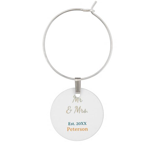 Mr & Mrs add family name date year wedding favor g