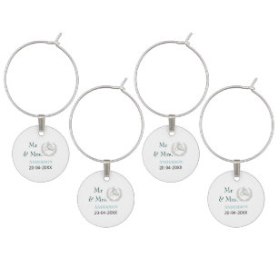 Mr & Mrs add family name date year wedding favor g