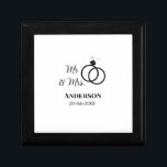 Mr & Mrs add family name date year wedding favor g Gift Box<br><div class="desc">design</div>