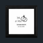 Mr & Mrs add family name date year wedding favor g Gift Box<br><div class="desc">design</div>