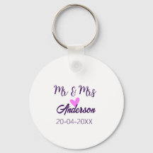 Mr & Mrs add family name date year wedding favor g