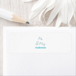Mr & Mrs add family name date year wedding favor g Label