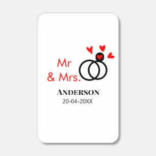 Mr & Mrs add family name date year wedding favor g Matchboxes