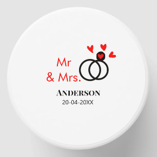 Mr & Mrs add family name date year wedding favor g Mini Candle Favors