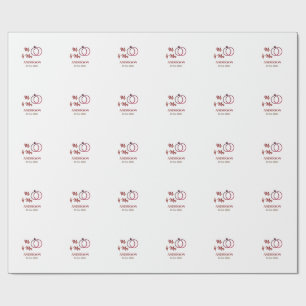 Mr & Mrs add family name date year wedding favor g Wrapping Paper
