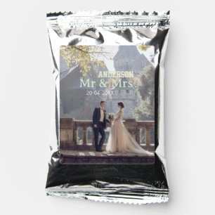 Mr & Mrs add family name photo date wedding family Coffee Drink Mix
