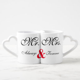 Mr. Mrs. Always &amp; Forever Save The Date Mugs