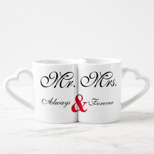 Mr Mrs Always  Forever Save The Date Mugs