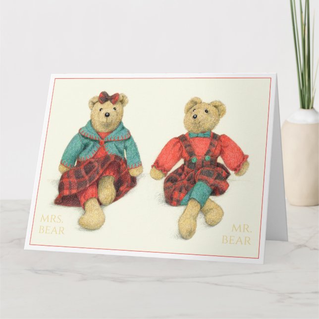 MR. & MRS. BEAR Big Greeting Card (Front)