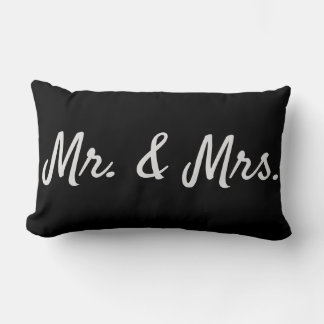 MR. & MRS. BLACK lumbar pillow