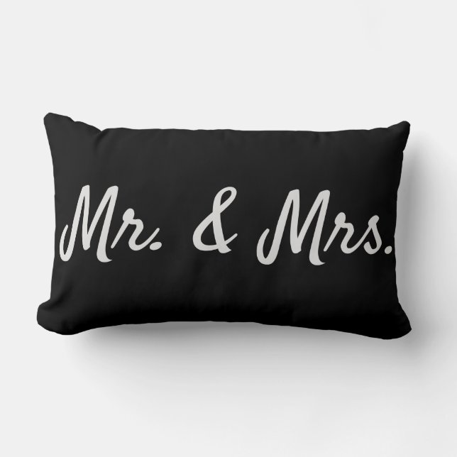 MR. & MRS. BLACK lumbar pillow (Front)