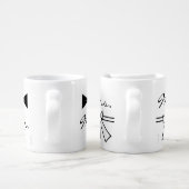 Mr. & Mrs. Bow Tie & Bow Coffee Mug Set (Handle)
