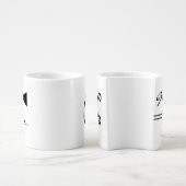 Mr. & Mrs. Bow Tie & Bow, w/ XO on Back Coffee Mug Set (Side)