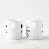 Mr. & Mrs. Bow Tie & Bow, w/ XO on Back Coffee Mug Set (Handle)