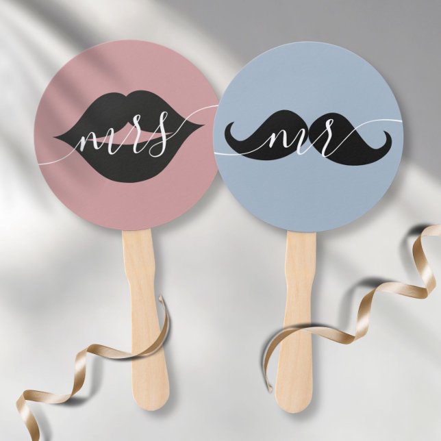 Mr Mrs Bride or Groom Wedding Game Hand Fan (Creator Uploaded)
