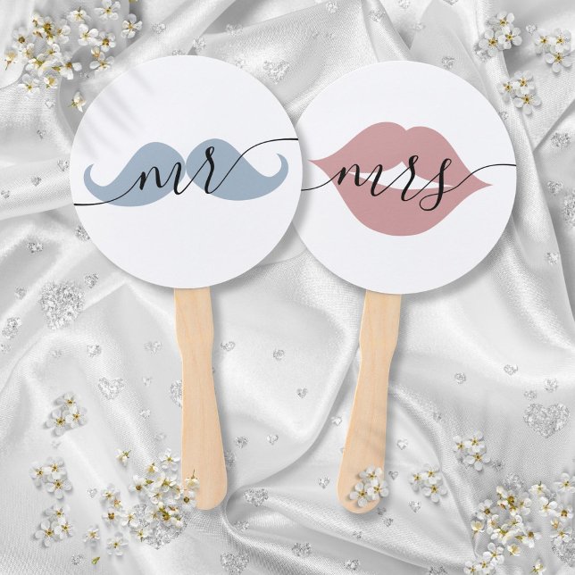 Mr Mrs Bride or Groom Wedding Game Hand Fan (Mr Mrs Bride or Groom Wedding Game Hand Fan)