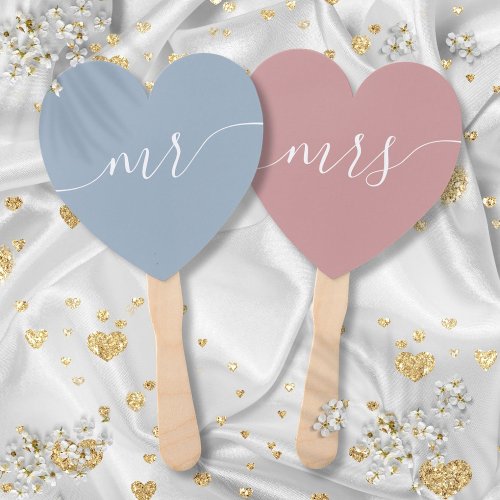 Mr Mrs Bride or Groom Wedding Game Hand Fan